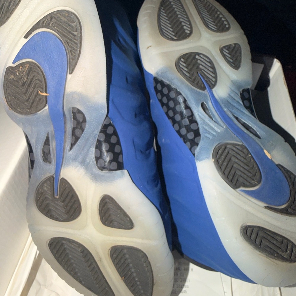 Nike Kids Black and Blue Foamposite Sneakers - Picture 7 of 7